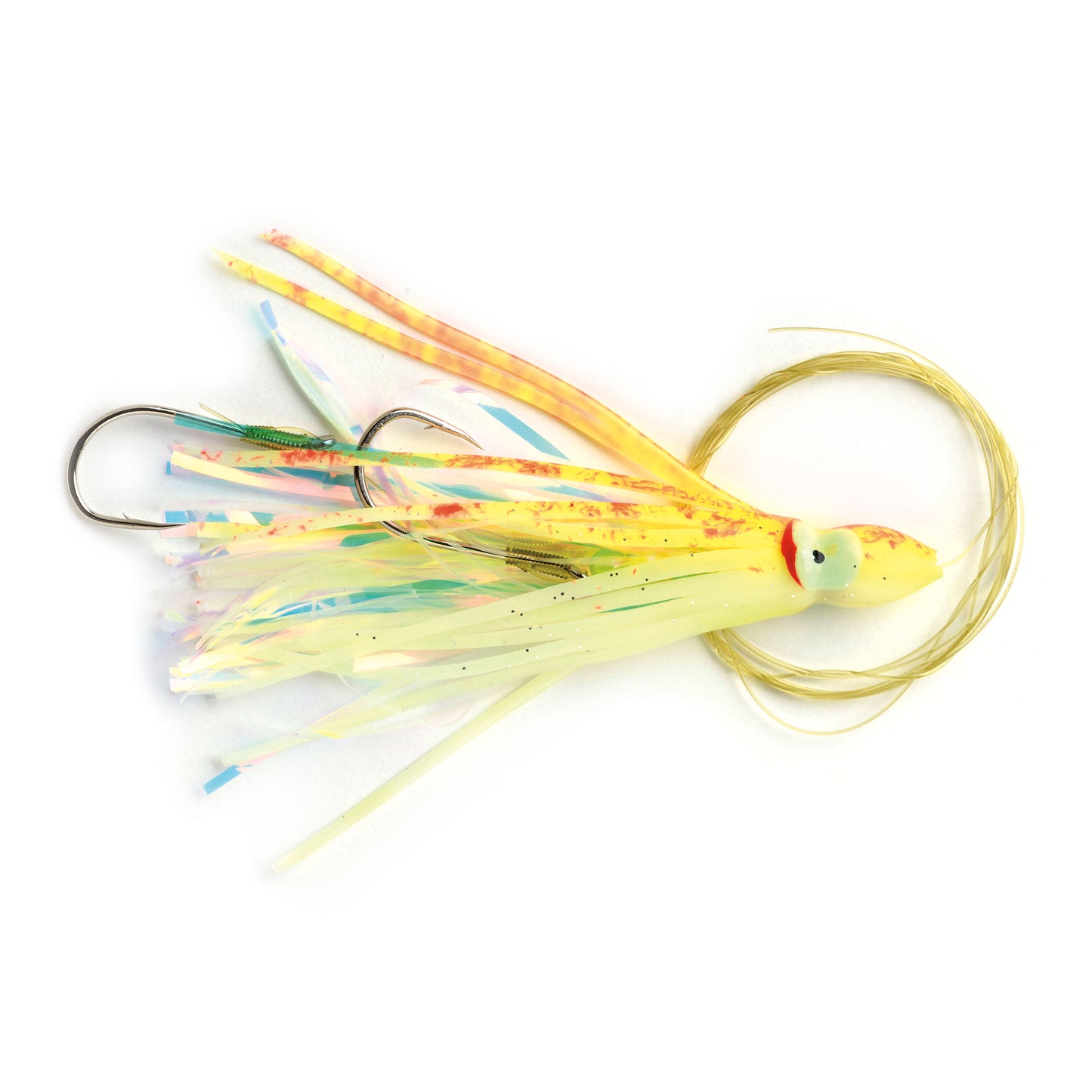 P-Line Rigged Squid 4.5" Glow Yellow Orange