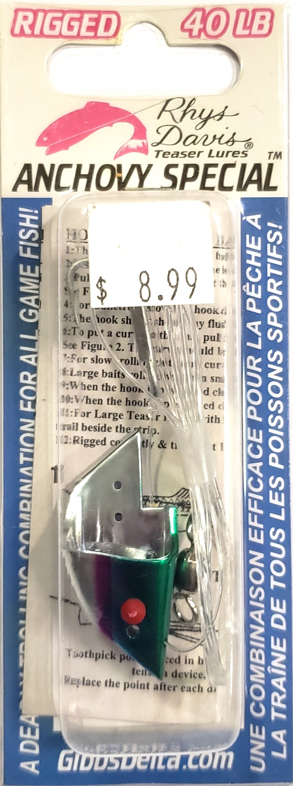 Anchovy Special - Chrome Coho Rigged