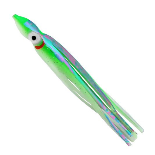 Delta Tackle - 4.5" Rigged Squid Green/Oil Slick