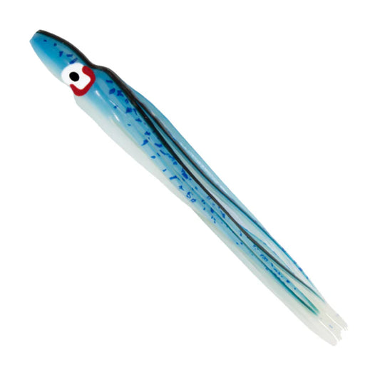 Delta Tackle - 4.5" Rigged Squid Blue/Glow Spatterback