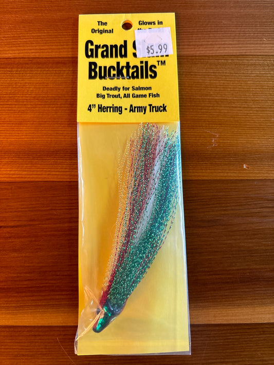 Grand Slam Bucktail 4" Herring - Army Truck