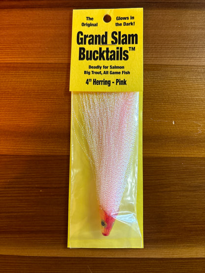 Grand Slam Bucktails 4" Herring - Pink