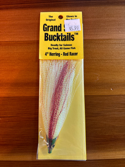 Grand Slam Bucktails 4" Herring - Red Racer