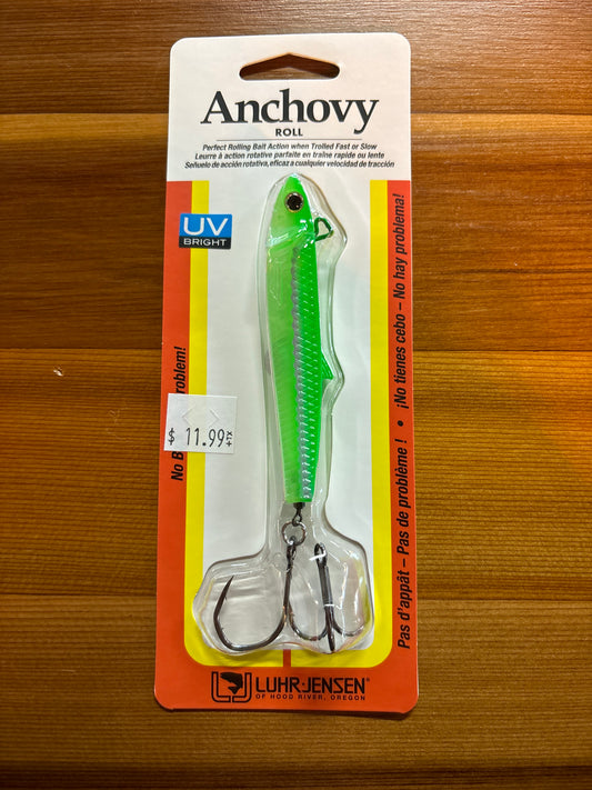 Luhr Jensen Anchovy Roll - Greenback UV 3.5