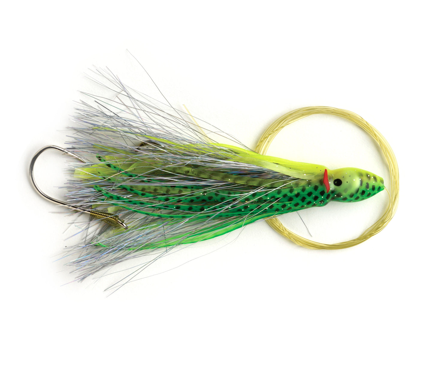 P-Line Rigged Squid 4.5" Chart Green Black